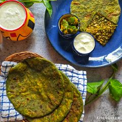 Achari Palak Paneer Paratha A picture of Achari Palak Paneer Paratha.