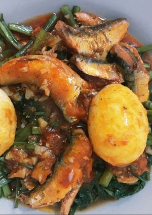 Foto resep Cah kangkung sarden