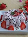 Torta gelato fragole e cocco
