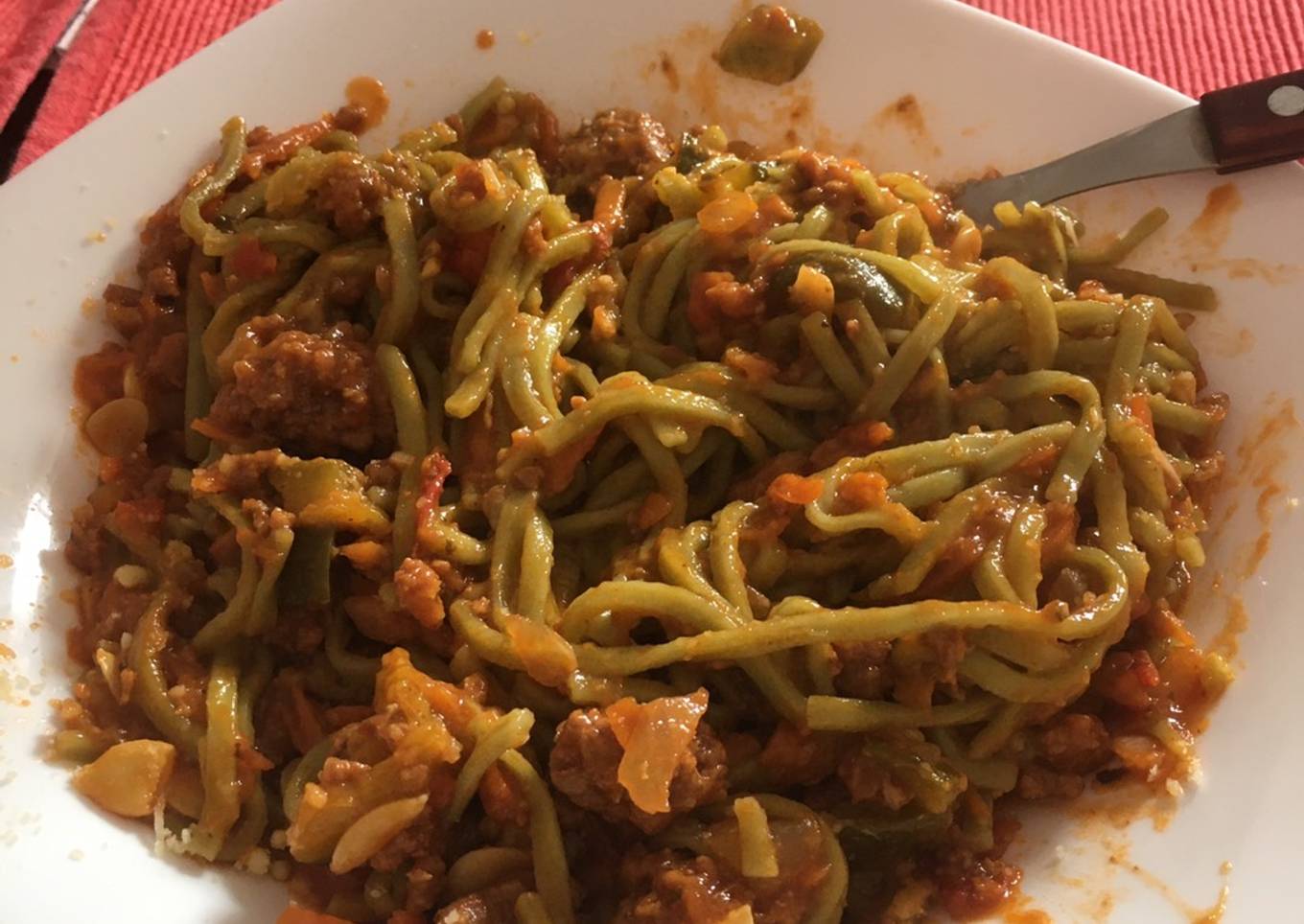 Tuco de vegetales y carne picada