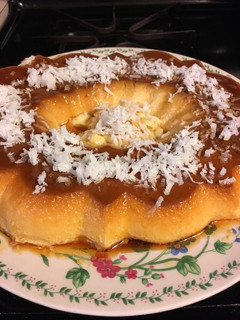 Una foto de Flan de coco