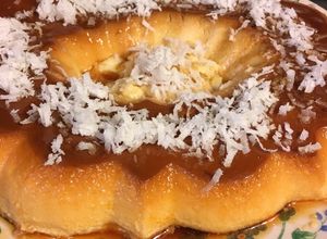 Una foto de Flan de coco