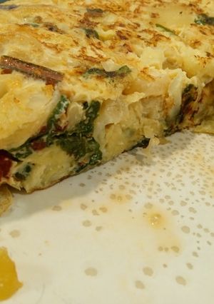 Una foto de Tortilla de verduras de temporada