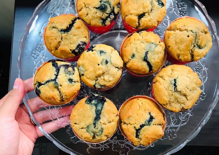 Resep Blueberry Oatmeal Muffins 💜💜💜 yang Lezat Sekali