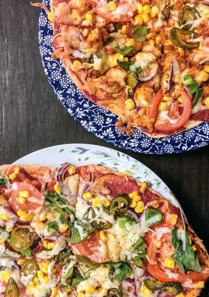 A picture of Vegetarian Pizza.