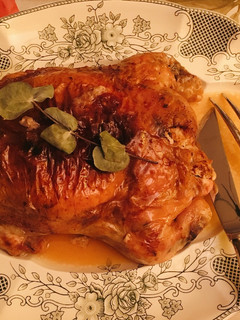 Una foto de Pollo relleno navideño