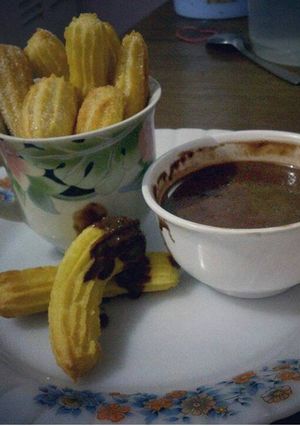 Foto resep Churros w/ chocolate sauce