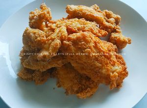 Foto resep Crispy Chicken Fillets (full herbs, plus frozen tips)