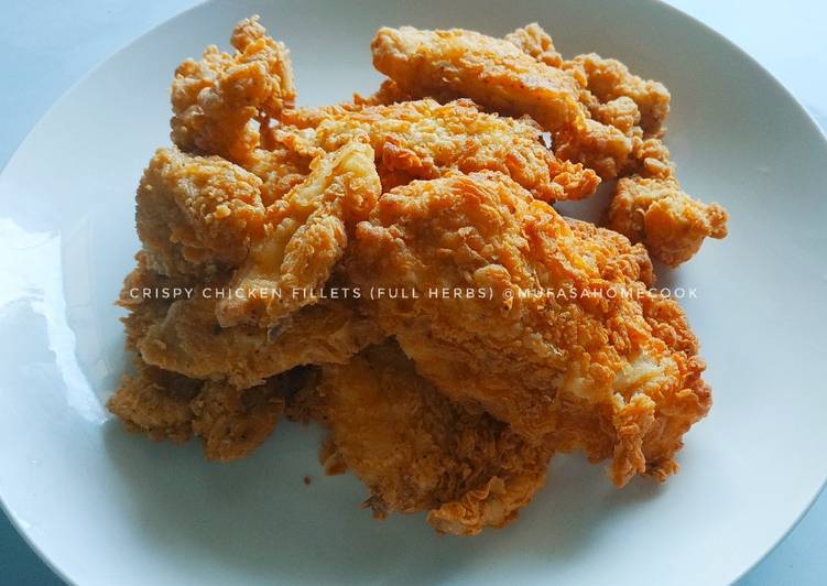 Resep Crispy Chicken Fillets (full herbs, plus frozen tips), Menggugah Selera