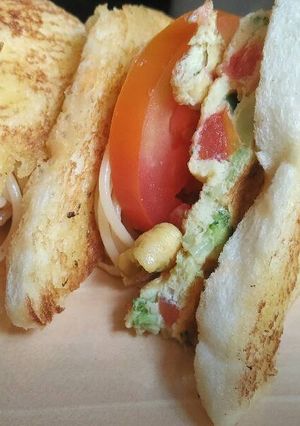 Foto resep Sandwich spaghetti