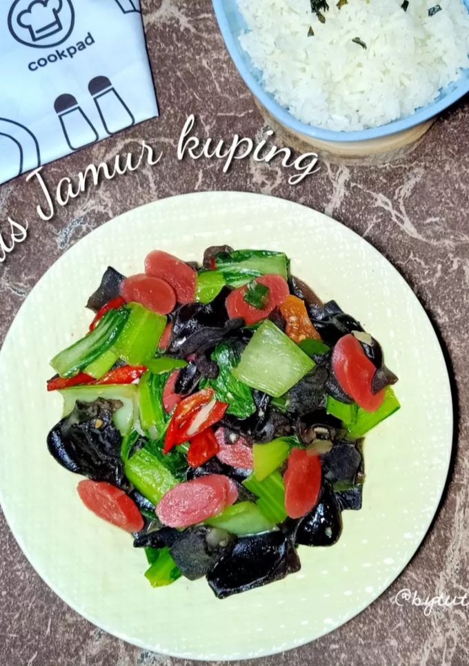 Foto resep Tumis Jamur Kuping Pakcoy