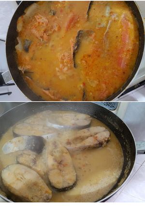 Una foto de Pescado o camarones encocados