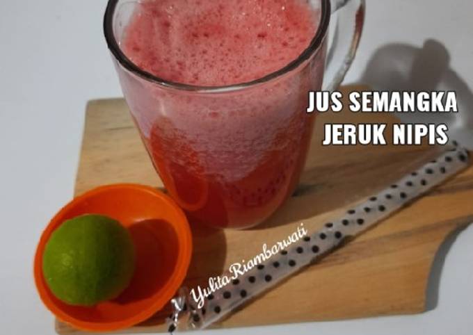 Recipe: Appetizing 157. Jus Semangka Jeruk Nipis