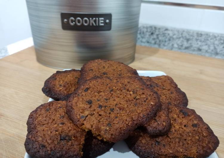 Cookies de avena, naranja y chocolate 85% 🍪🍊🍫