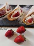 Tacos di fragole con panna e Nutella®
