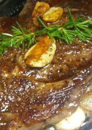 A picture of Iron Skillet Seared Steak.
