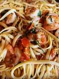 Garlic Tomato Shrimp Pasta