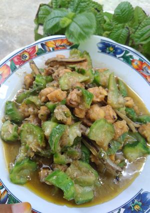 Foto resep Oseng Gambas tempe teri No Msg