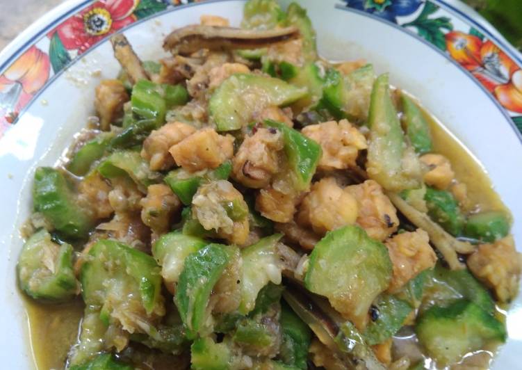 Oseng Gambas tempe teri No Msg
