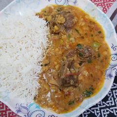Chana daal gosht A picture of Chana daal gosht.
