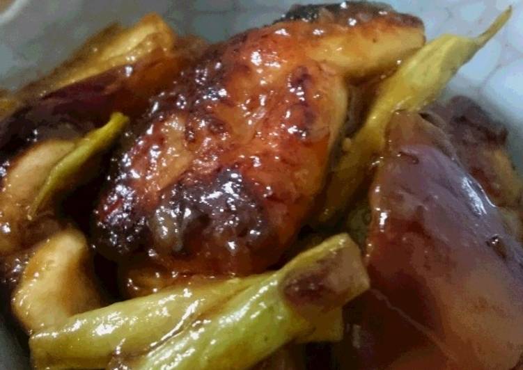 Recipe of Favorite Stir-fried chicken breast with sweet&amp;salty sauce