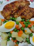 Pechuga con ensalada. Excelente para vianda saludable