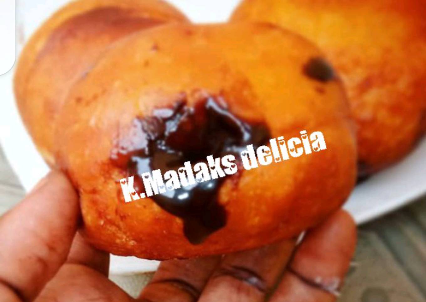 Chocolate filled doughnut