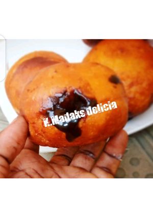 A picture of Chocolate filled doughnut.