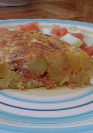 A picture of Spanish Potato and Chorizo Tortilla.