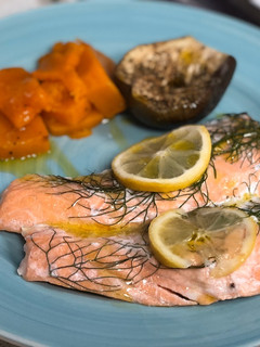 Una foto de Salmón en papillote hecha en la sartén