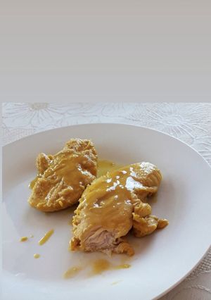 Una foto de Pollo agridulce de mostaza y miel