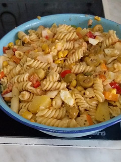 Una foto de Ensalada de espirales por el chef David rico rico arribererchi