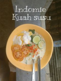 Foto resep 3. Indomie kuah susu