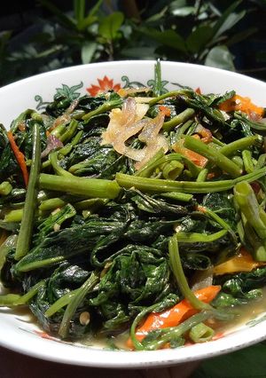 Foto resep Tumis kangkung sederhana