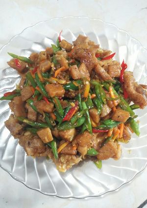 Foto resep Oseng ayam tempe gembus buncis