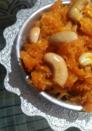 A picture of Carrot halwa andhra style.