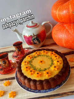 عکسی از دستور کیک کرمدار کدو حلوایی بدون فر 🌸