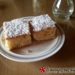 A picture of Coconut cake with syrup.