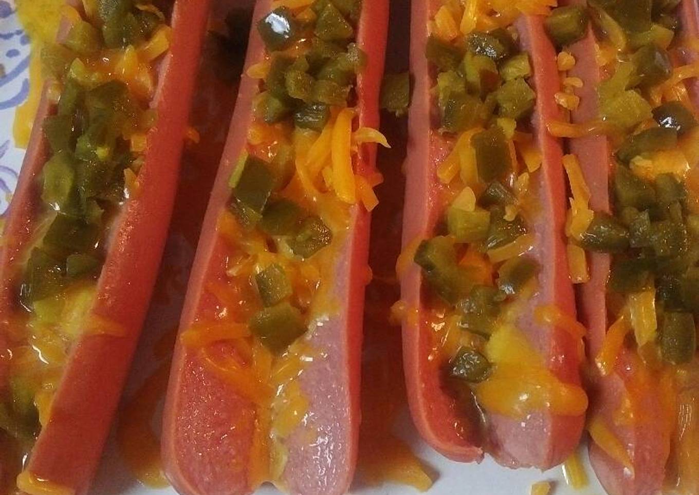 Spicy Cheesy Splitdogs