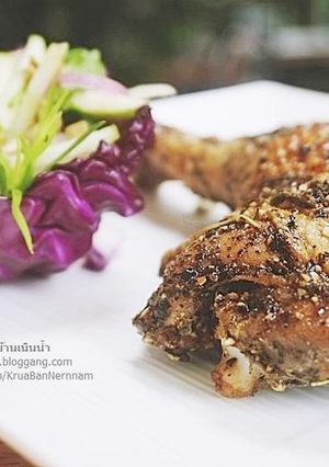 รูปของ ไก่อบพริกไทยดำ & ยำแอปเปิ้ลเขียว