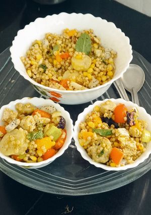 A picture of Summer Special Juicy Jowar & Tofu Colorful Salad Bowl.