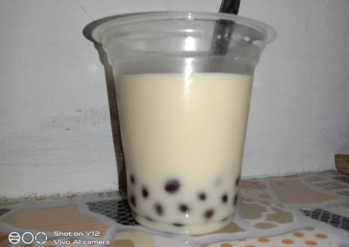 Boba milk cofee