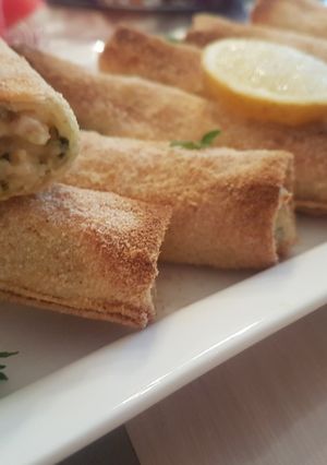 صورة لوصفة بوراك بالبشاميل وصدر الدجاج في الفرن صحي ولذيذ 🍗😋