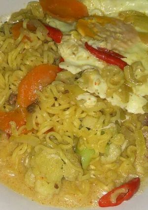 Foto resep Mie instant kuah susu creamy ❤❤