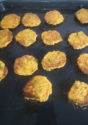 Una foto de Tortillitas o croquetas de zanahoria y zapallito