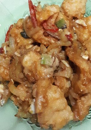 Foto resep Kakap Merah saus Telur Asin