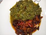 Fried beef with Kienyeji