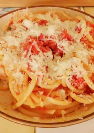 Une photo de Pâtes à l'Amatricienne 