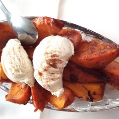 A picture of Honey roasted, spiced Persimmons.
