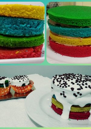 Una foto de Torta de colores